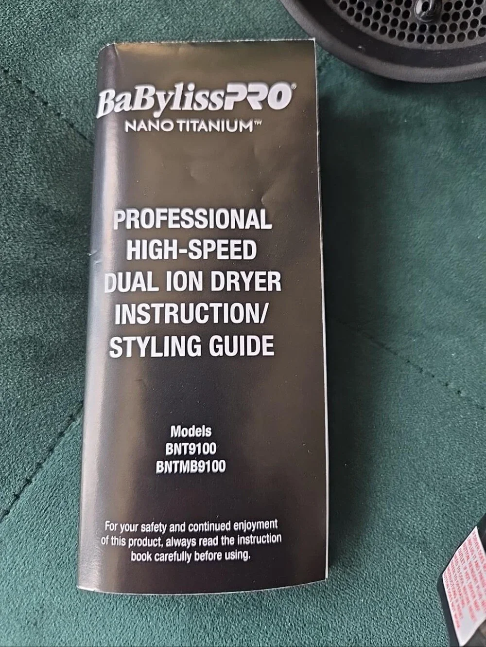 BaBylissPRO Nano Titanium Dual Ionic Hair Dryer Gray BNT9100GY Limited Edition